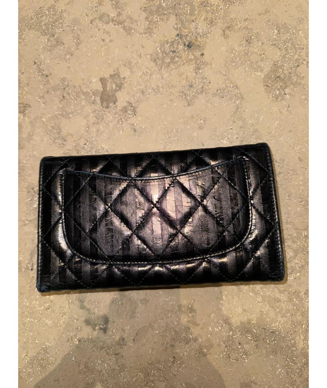 CHANEL Черный кожаный кошелек, фото 2