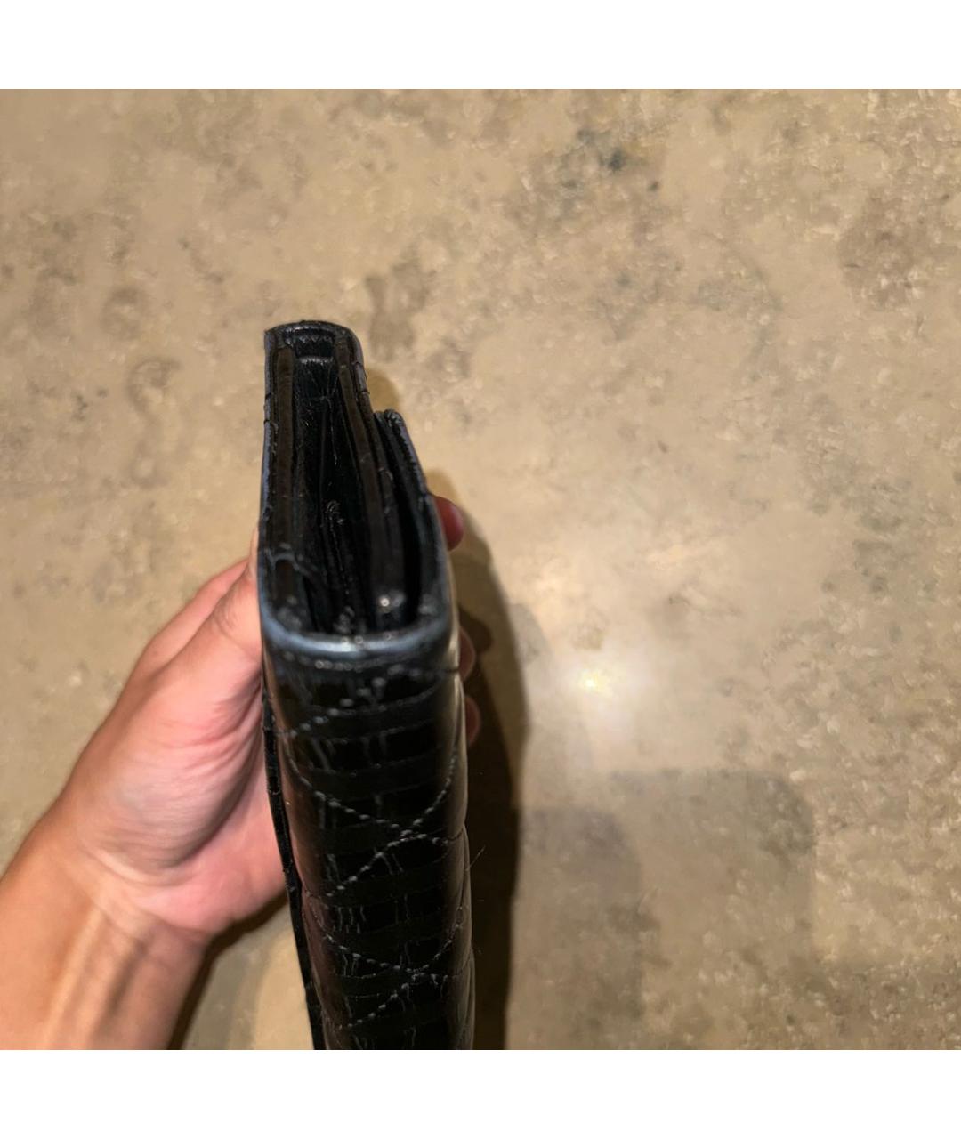 CHANEL Черный кожаный кошелек, фото 5