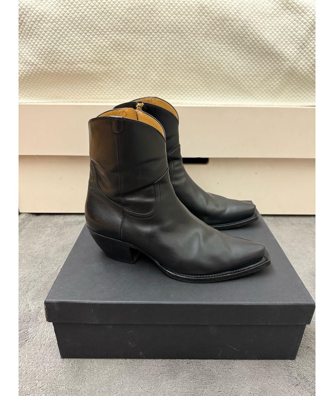 R13 Черные кожаные полусапоги, фото 7