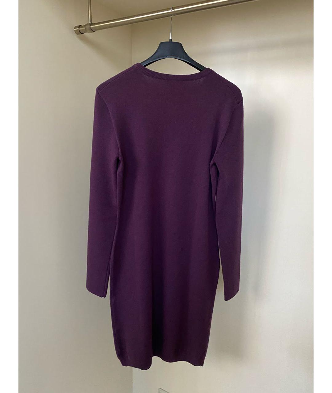 MOSCHINO Фиолетовое шерстяное повседневное платье, фото 6