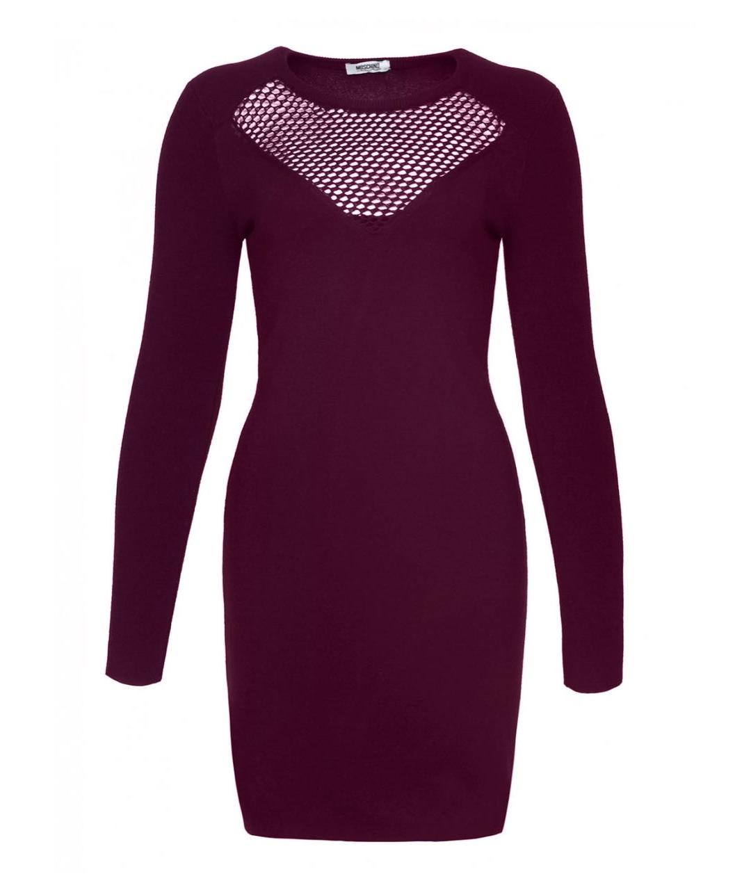 MOSCHINO Фиолетовое шерстяное повседневное платье, фото 1
