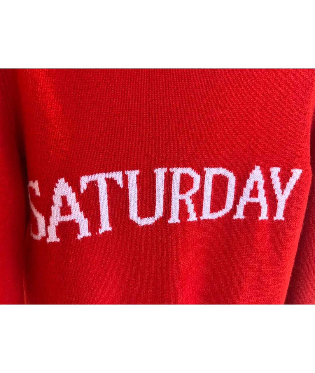 ALBERTA FERRETTI Красный шерстяной джемпер / свитер, фото 4