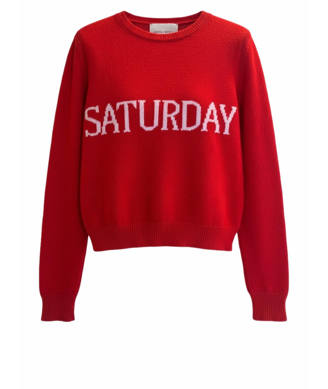 ALBERTA FERRETTI Красный шерстяной джемпер / свитер, фото 1