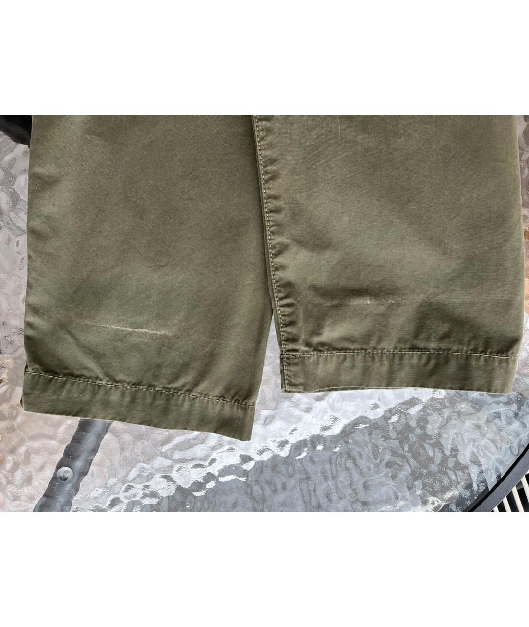 STONE ISLAND Хаки хлопковые повседневные брюки, фото 8