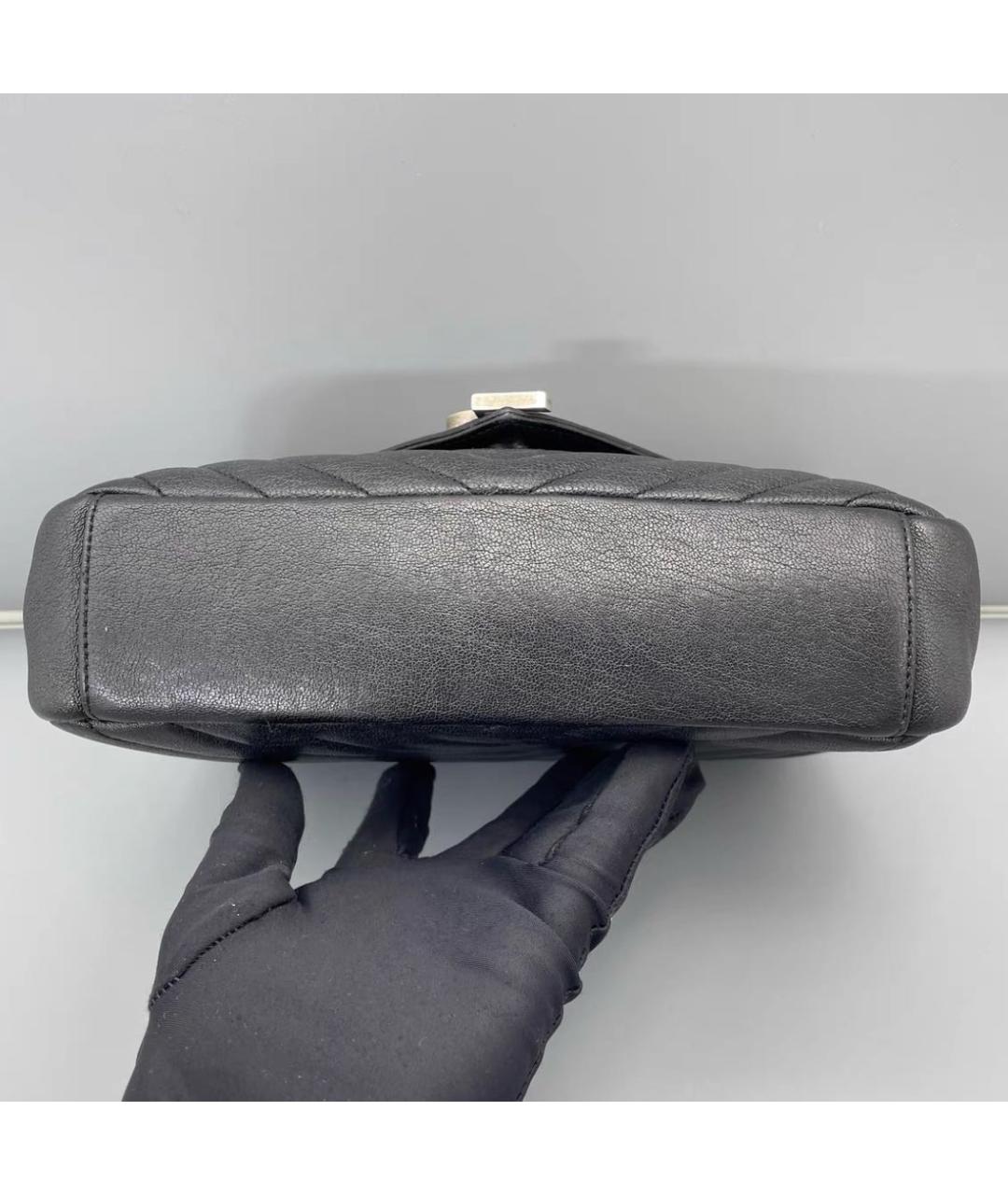 SAINT LAURENT Черная кожаная сумка через плечо, фото 4