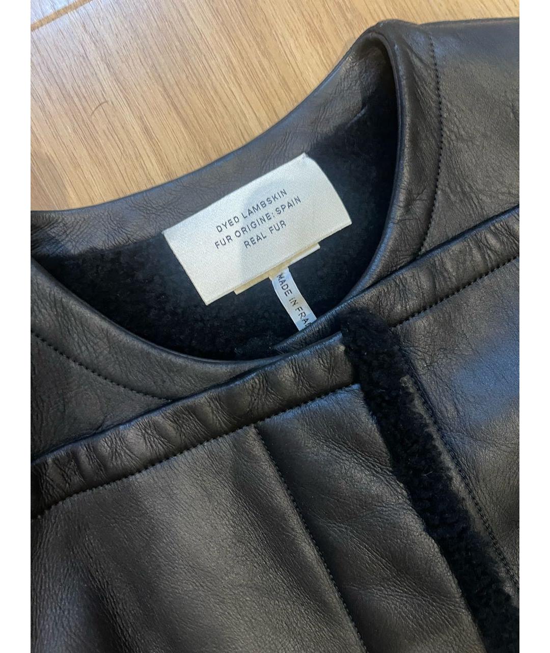 HERMES Черный кожаный жилет, фото 5