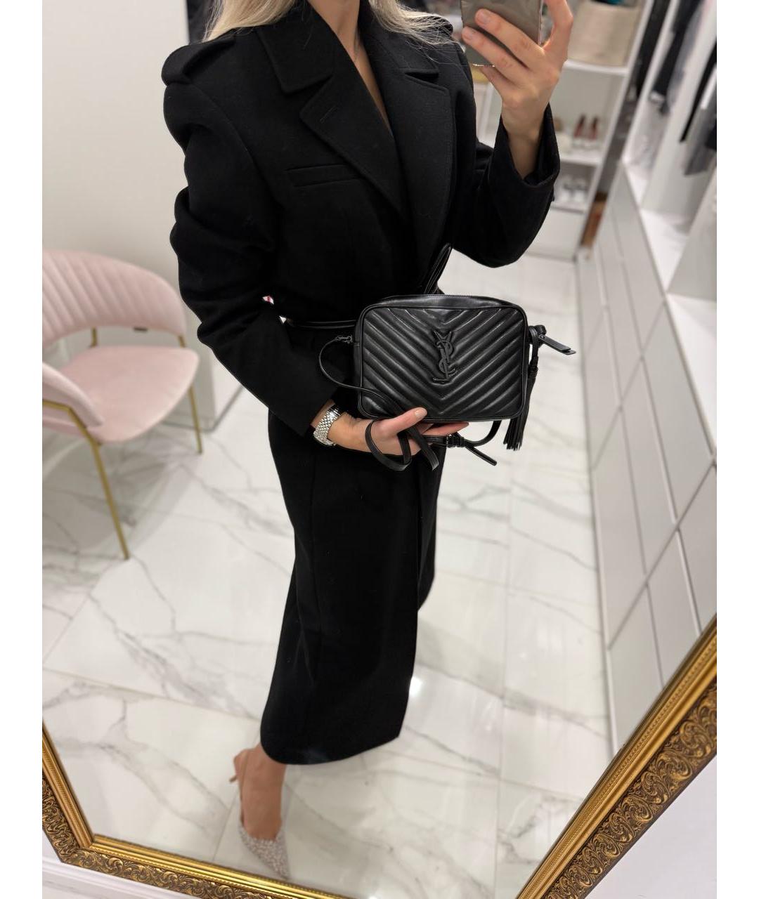 SAINT LAURENT Черная кожаная сумка через плечо, фото 5