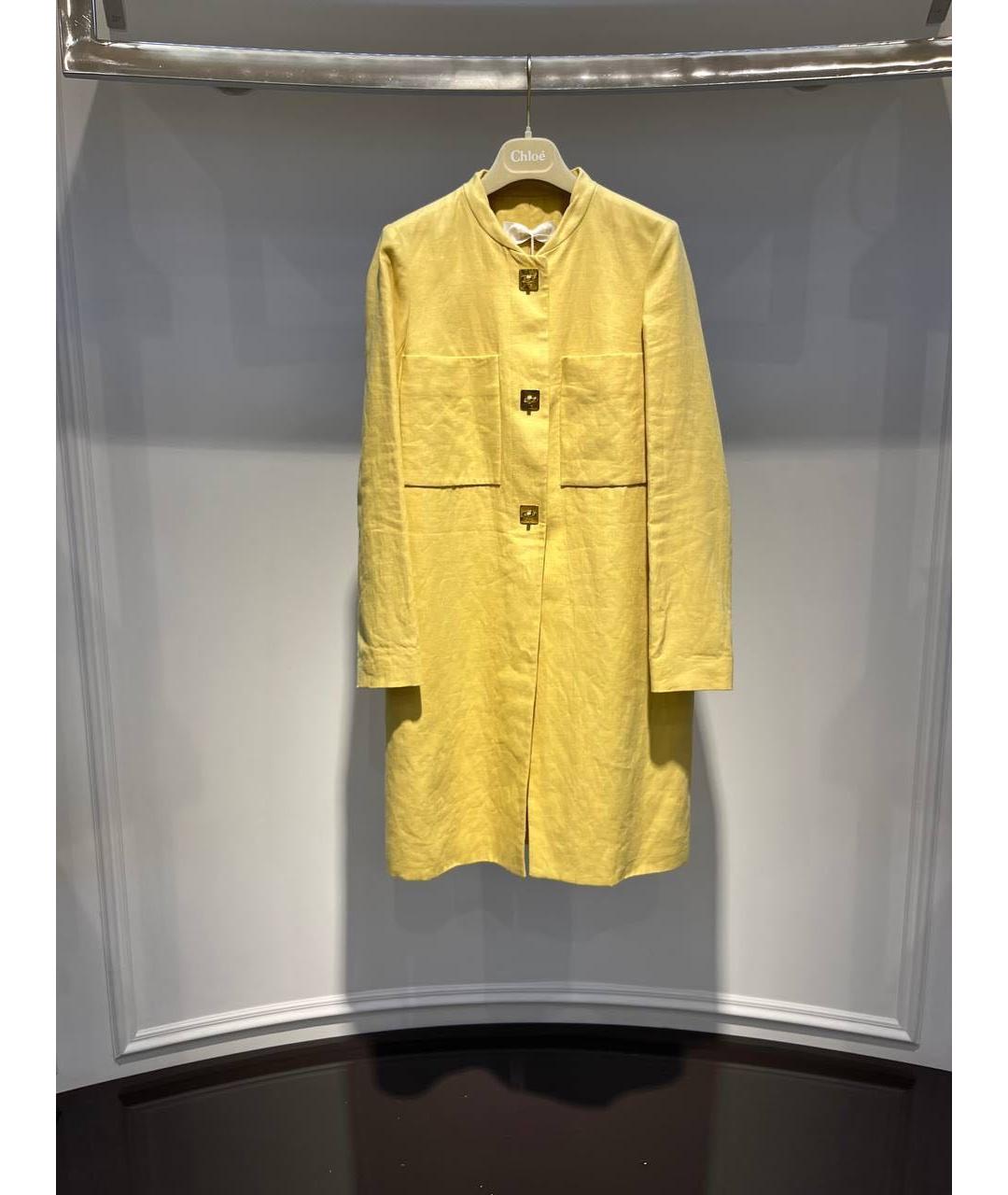 CHLOE Желтое пальто, фото 4
