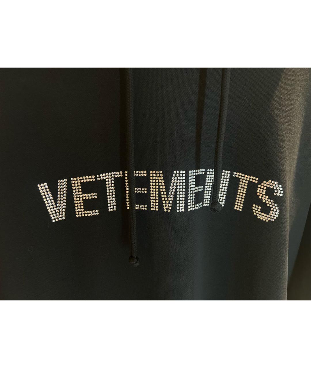 VETEMENTS Черный хлопковый джемпер / свитер, фото 4