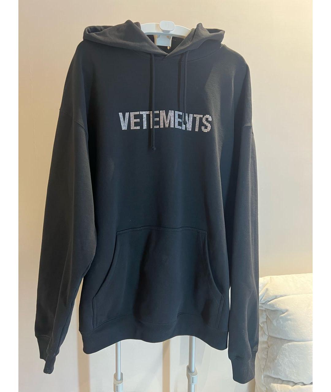 VETEMENTS Черный хлопковый джемпер / свитер, фото 6