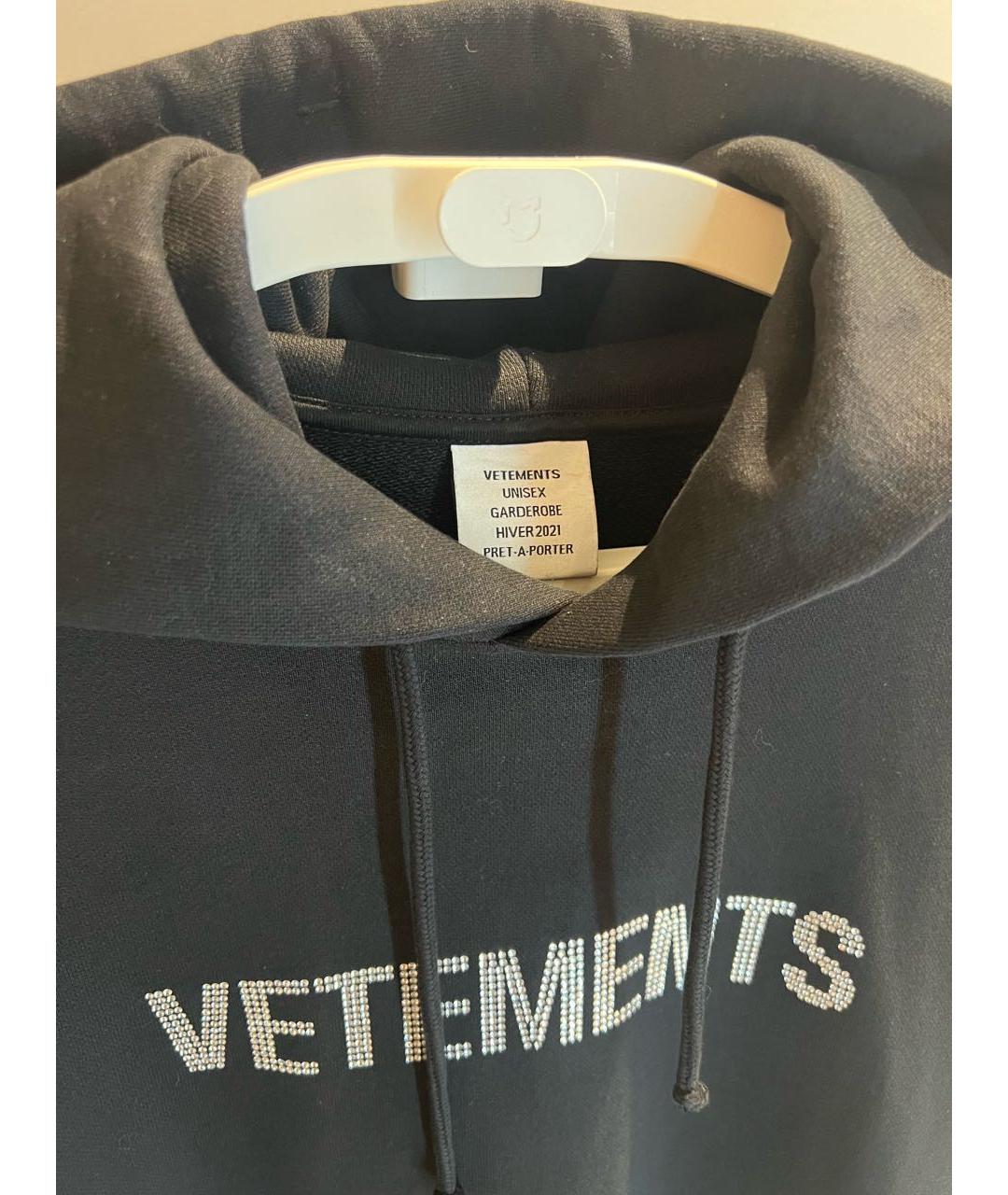 VETEMENTS Черный хлопковый джемпер / свитер, фото 3