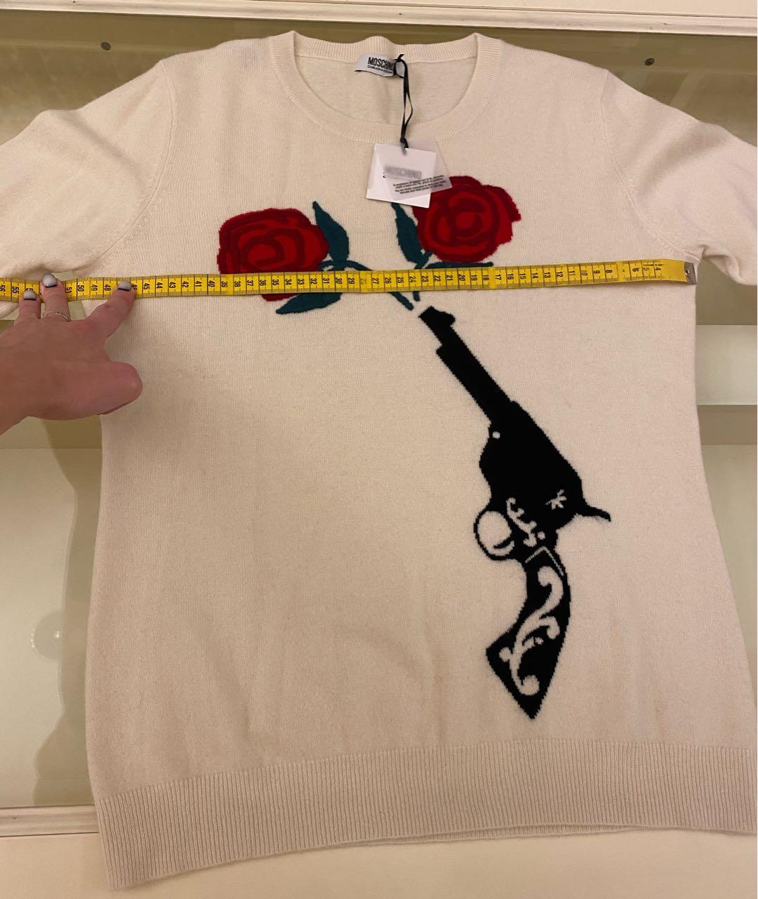 MOSCHINO Белый кашемировый джемпер / свитер, фото 8