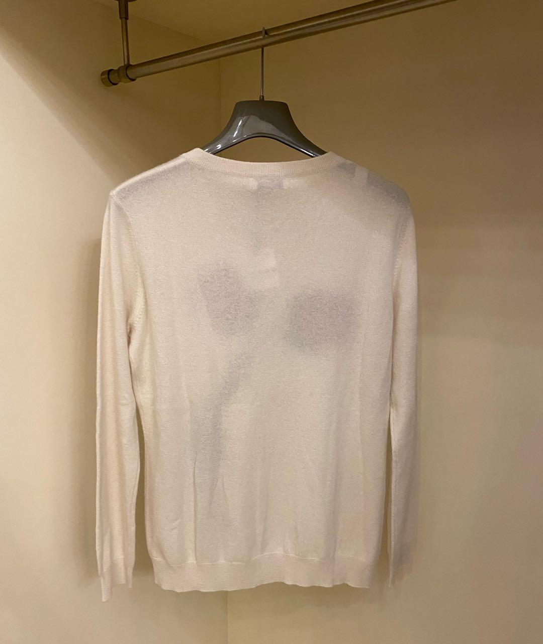 MOSCHINO Белый кашемировый джемпер / свитер, фото 3