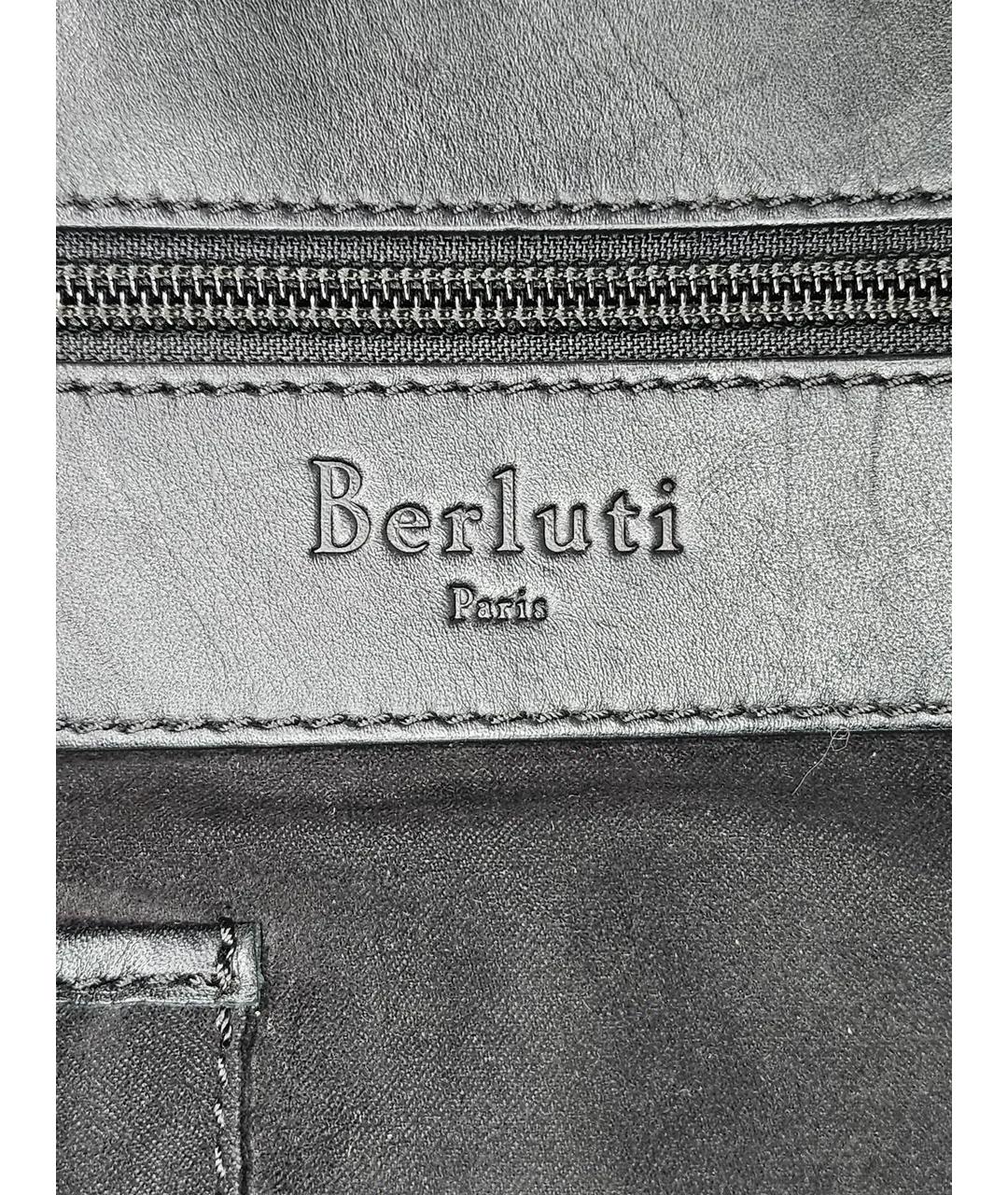 BERLUTI Коричневый кожаный портфель, фото 8