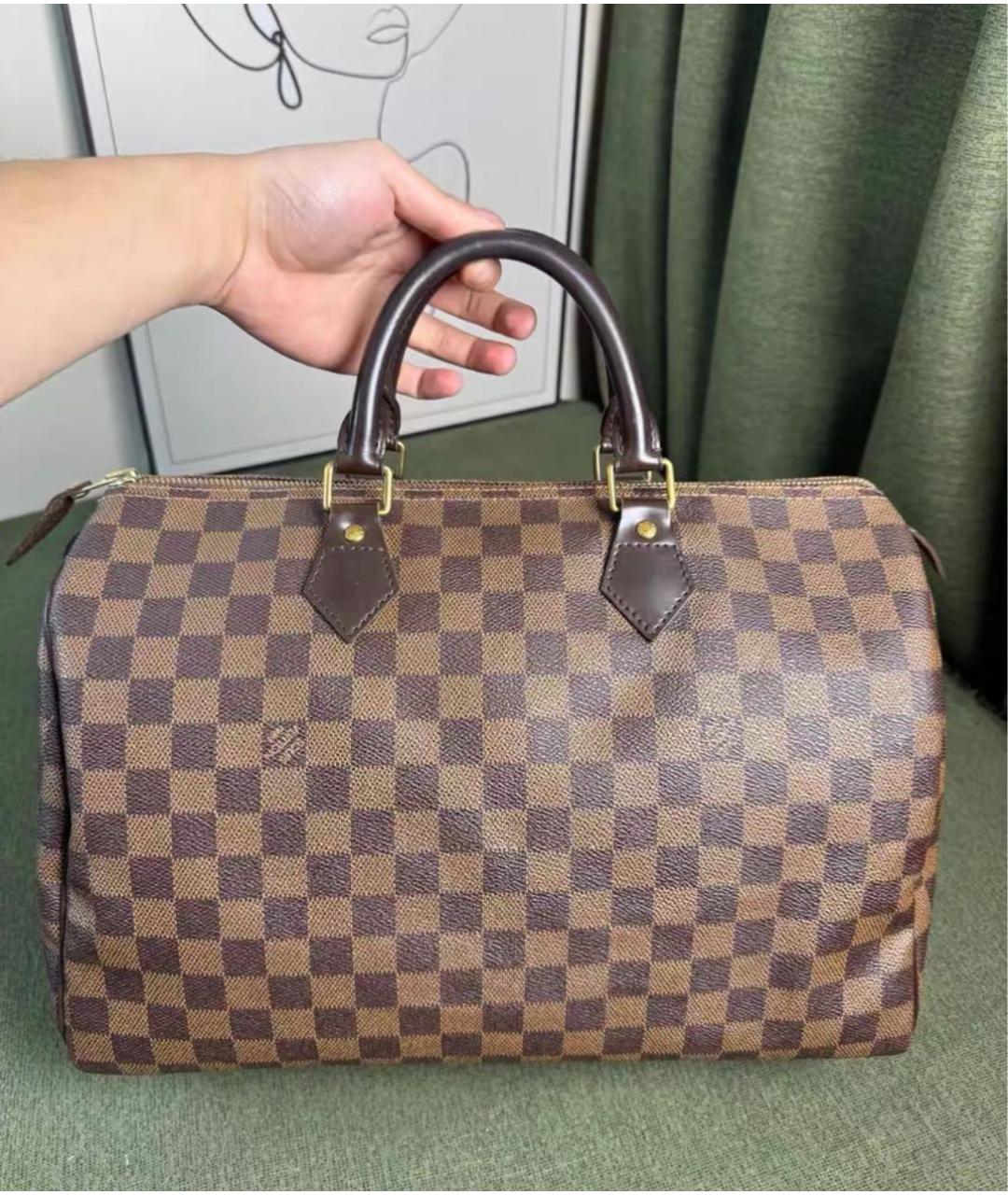 LOUIS VUITTON Коричневая сумка с короткими ручками, фото 2