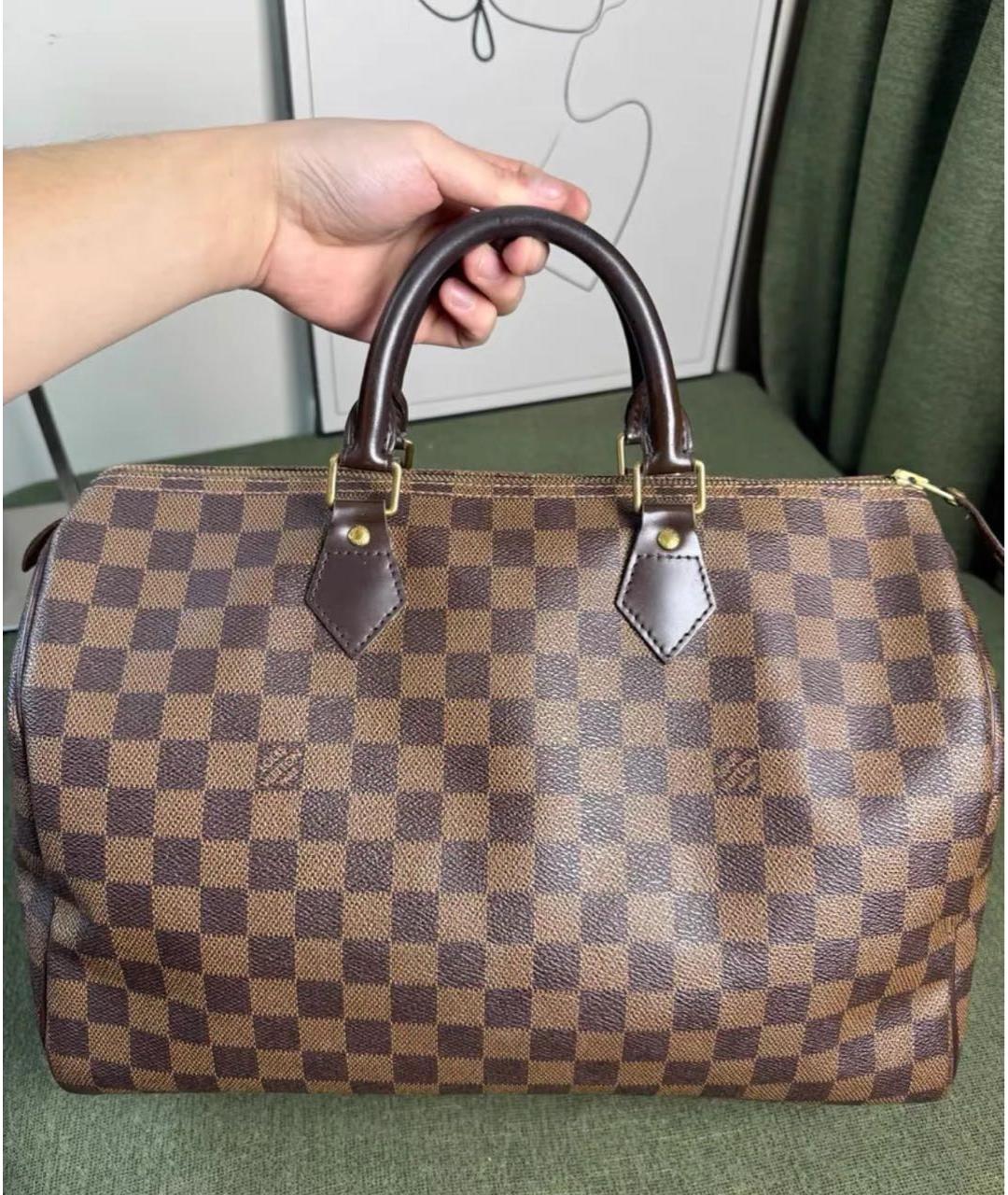 LOUIS VUITTON Коричневая сумка с короткими ручками, фото 4