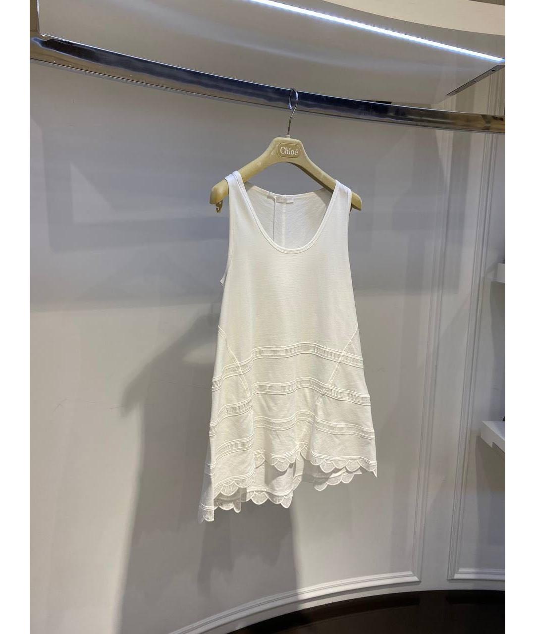 CHLOE Белая хлопковая майка, фото 3