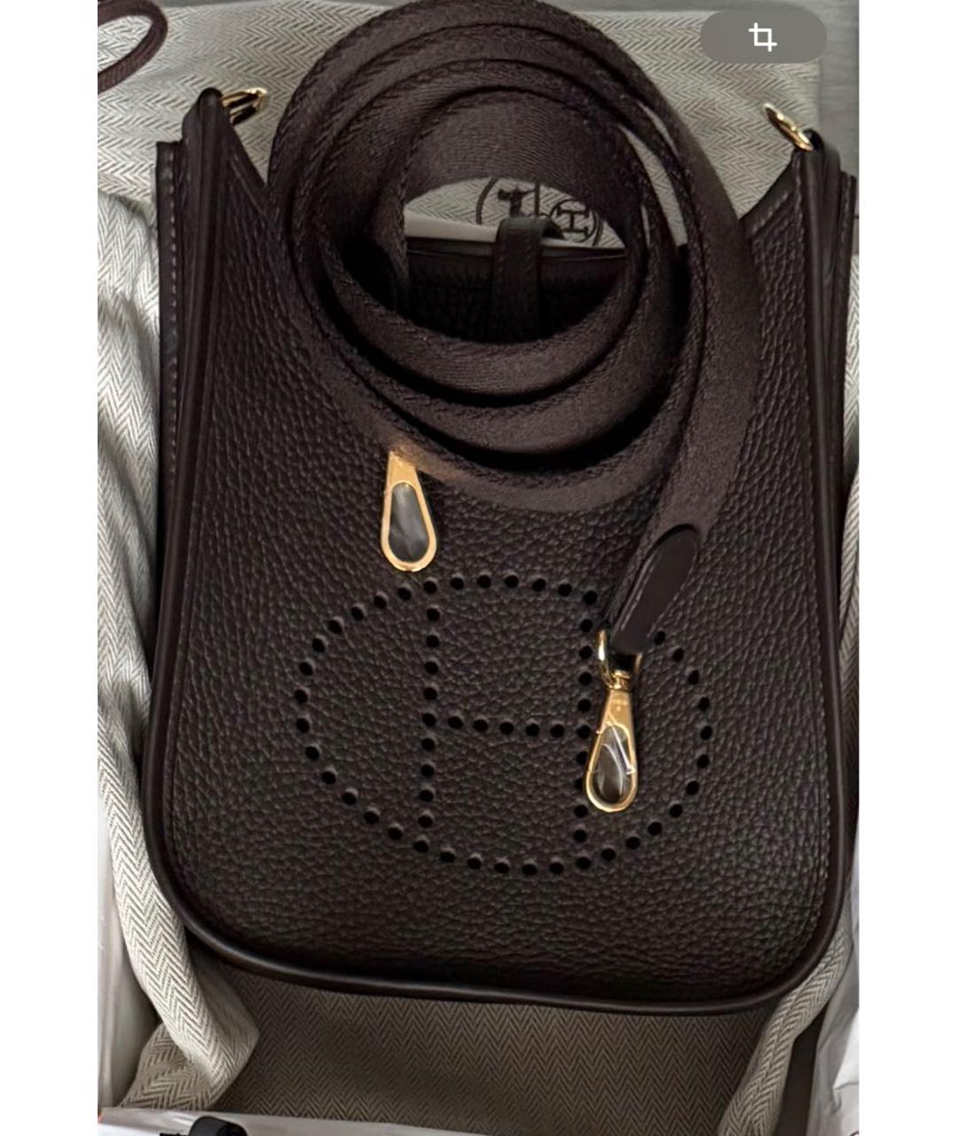 HERMES Коричневая кожаная сумка через плечо, фото 2