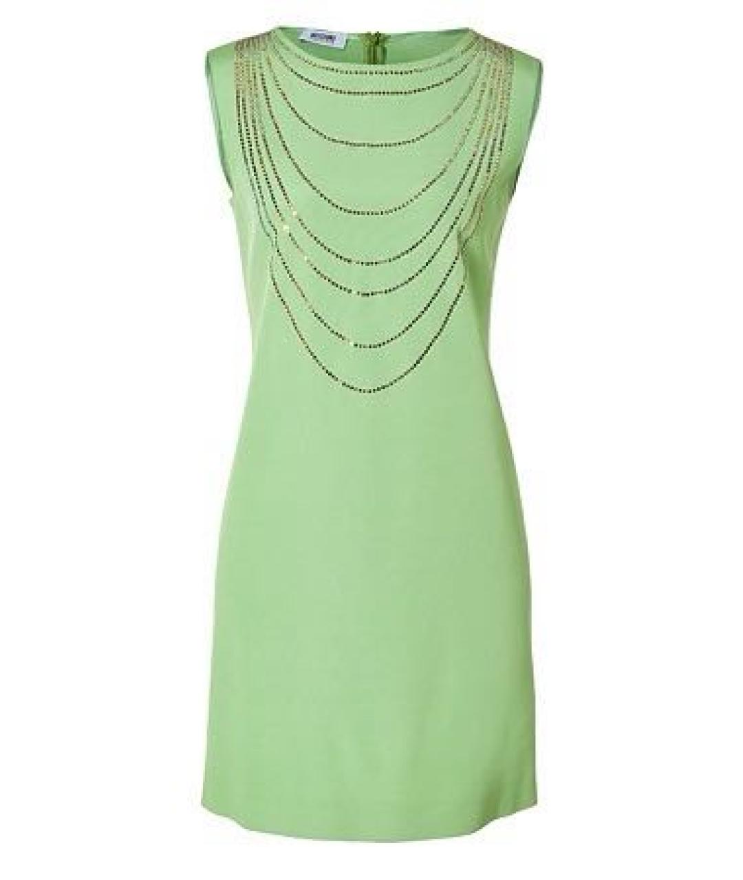 MOSCHINO Зеленые ацетатное коктейльное платье, фото 9