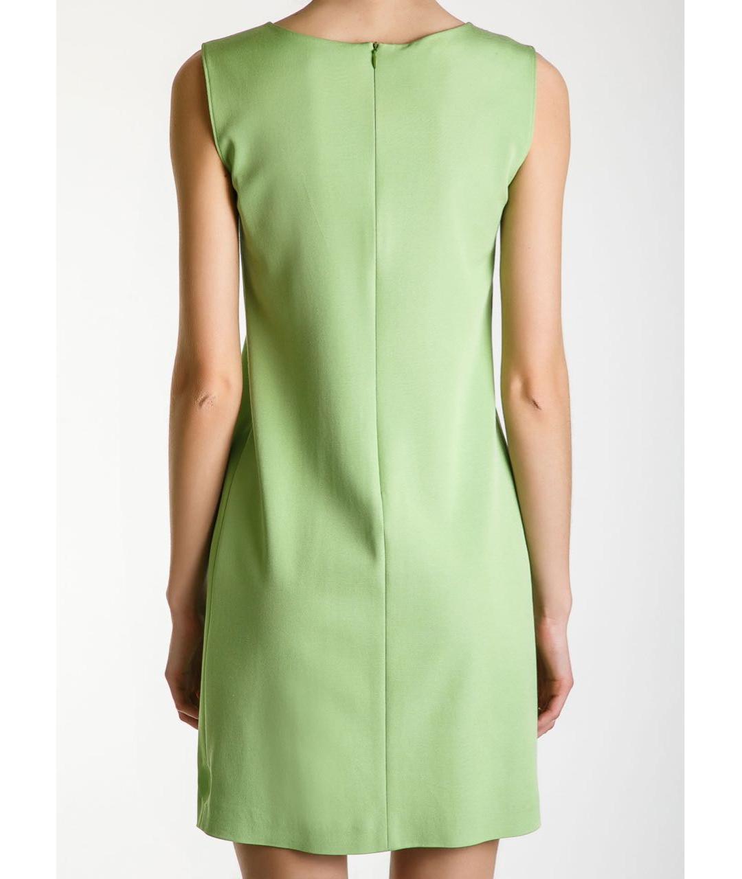 MOSCHINO Зеленые ацетатное коктейльное платье, фото 4