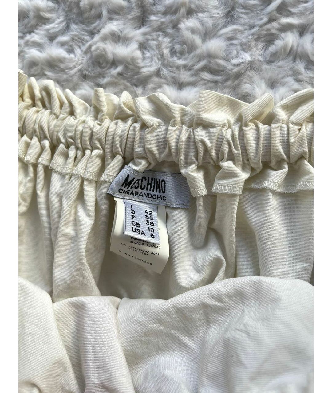 MOSCHINO Белая хлопковая юбка миди, фото 7