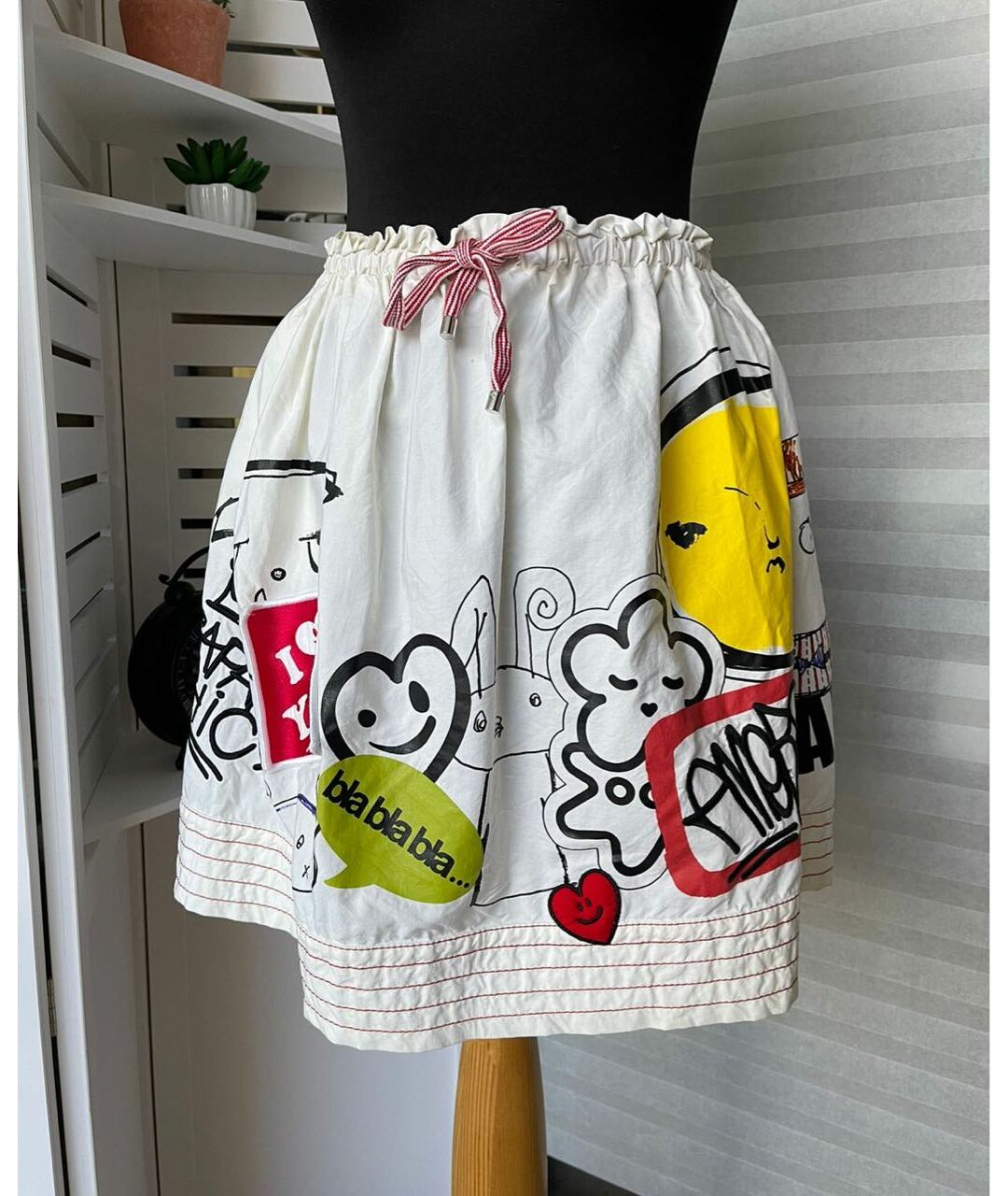 MOSCHINO Белая хлопковая юбка миди, фото 9
