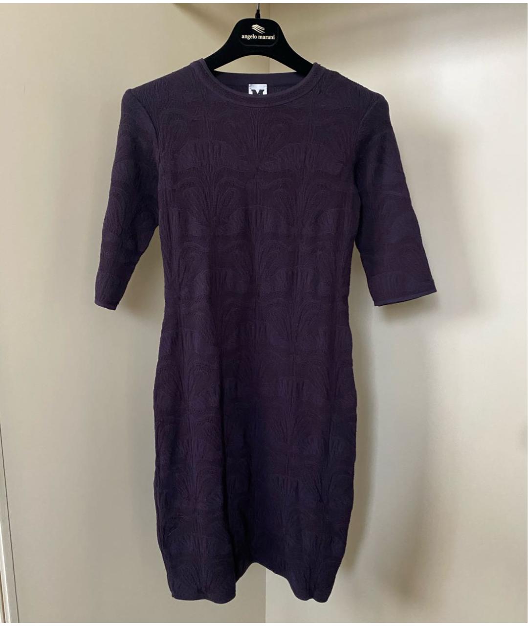 M MISSONI Фиолетовое вискозное повседневное платье, фото 9