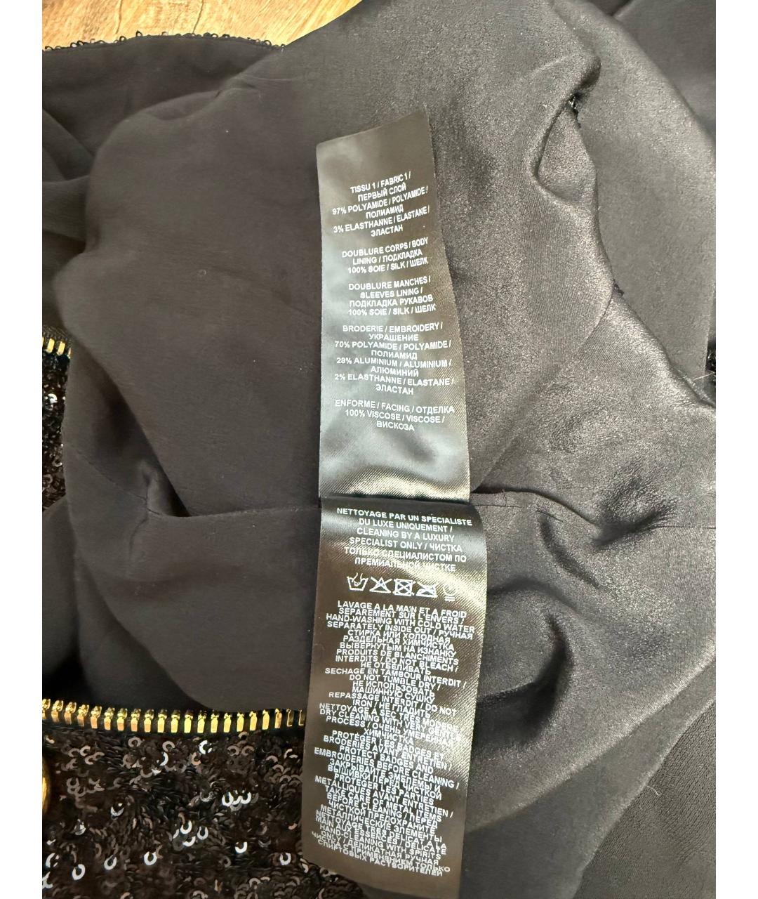 BALMAIN Черное полиамидовое вечернее платье, фото 3