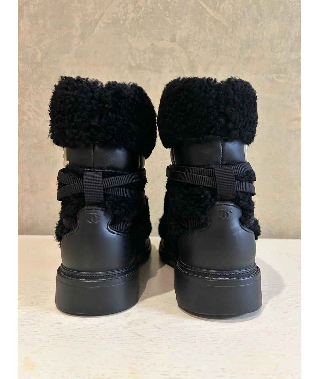 CHANEL Черные полусапоги, фото 4