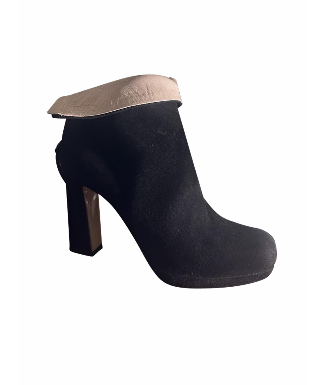 MIU MIU Черные замшевые ботильоны, фото 1