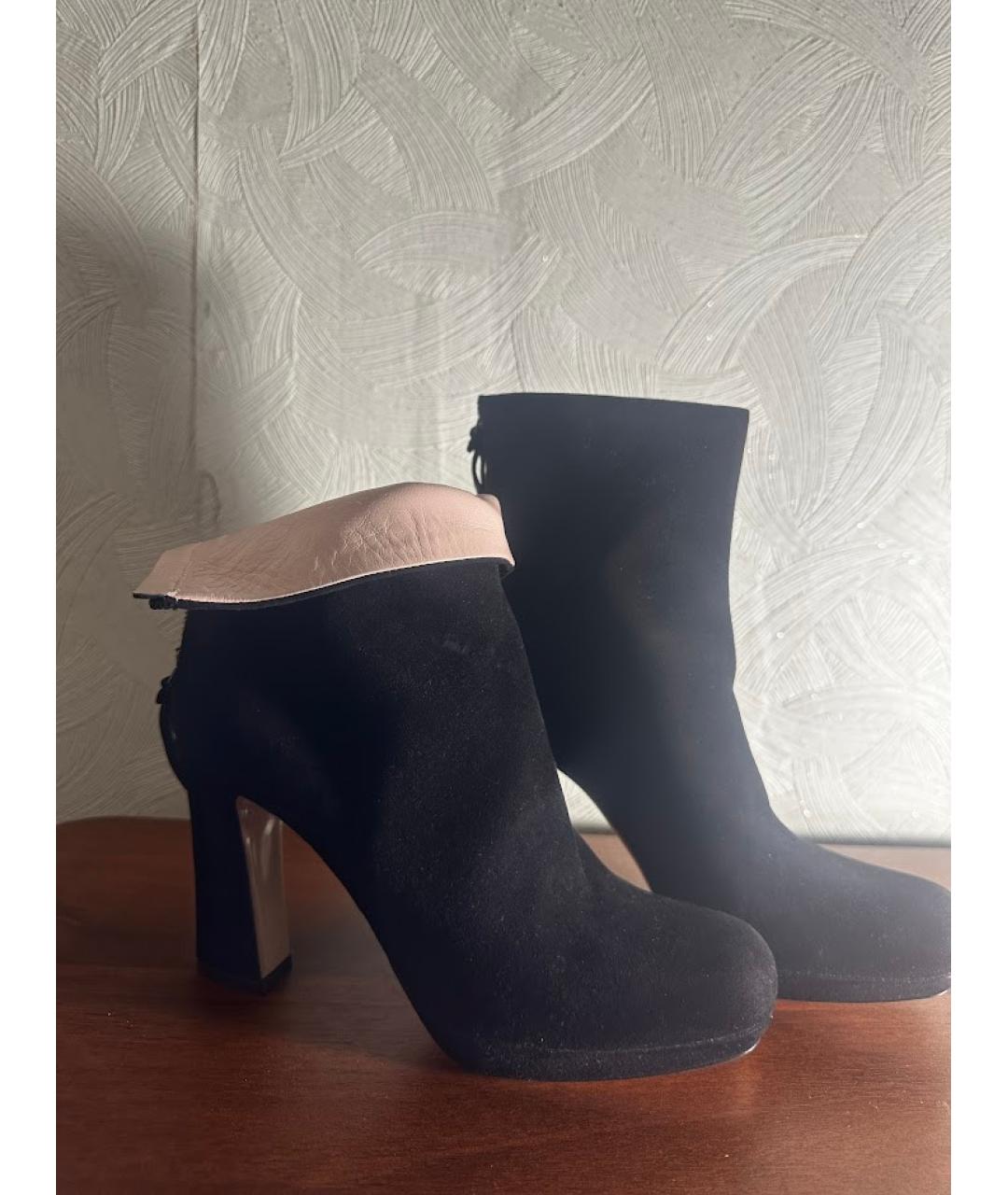 MIU MIU Черные замшевые ботильоны, фото 7