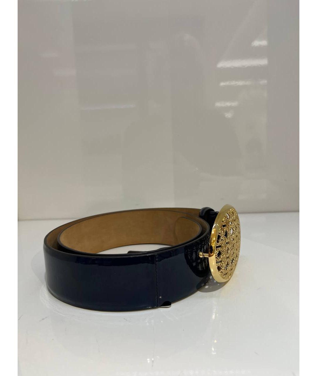 ROBERTO CAVALLI Черный кожаный ремень, фото 3