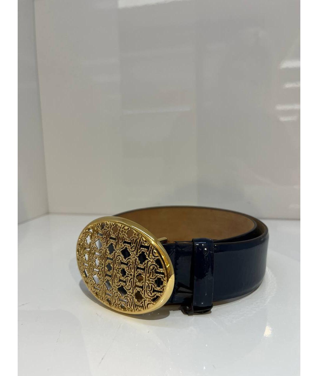 ROBERTO CAVALLI Черный кожаный ремень, фото 2