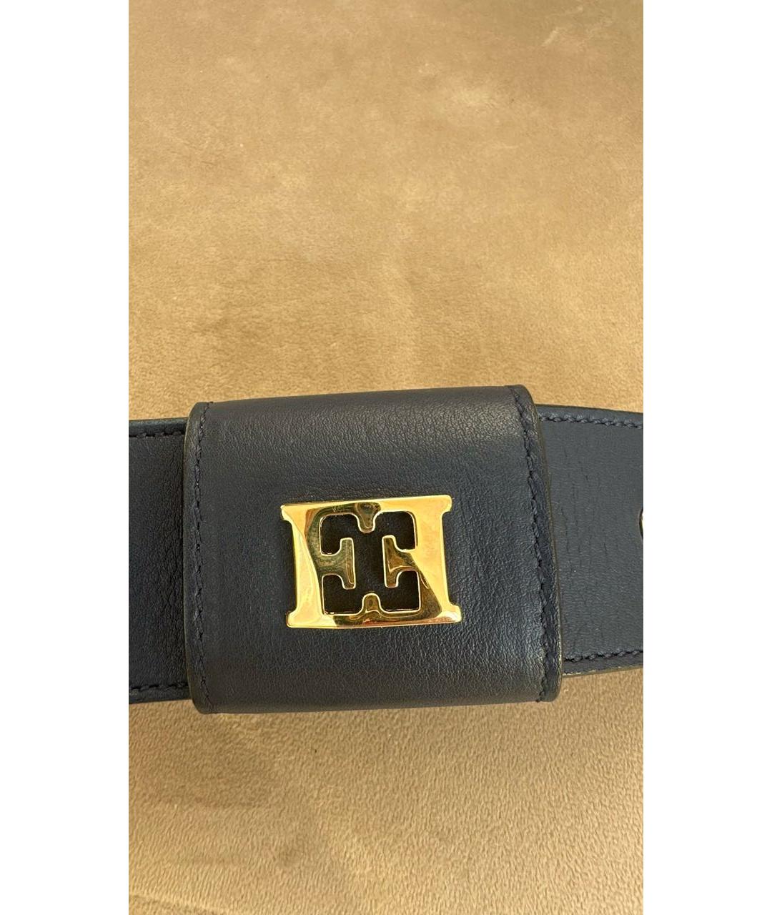 ESCADA Темно-синий кожаный ремень, фото 3