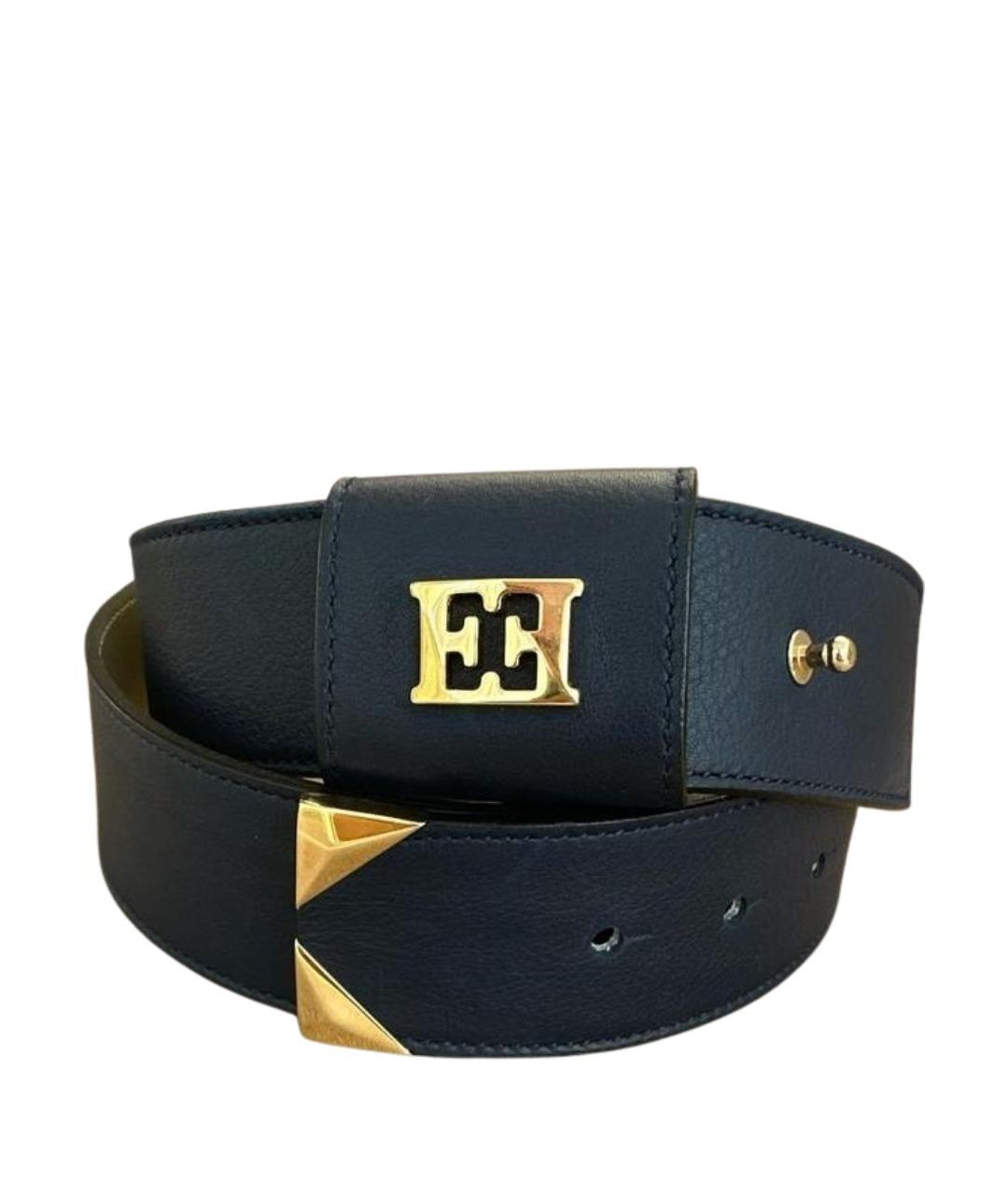ESCADA Темно-синий кожаный ремень, фото 1