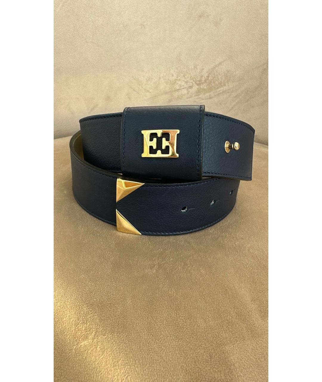 ESCADA Темно-синий кожаный ремень, фото 4