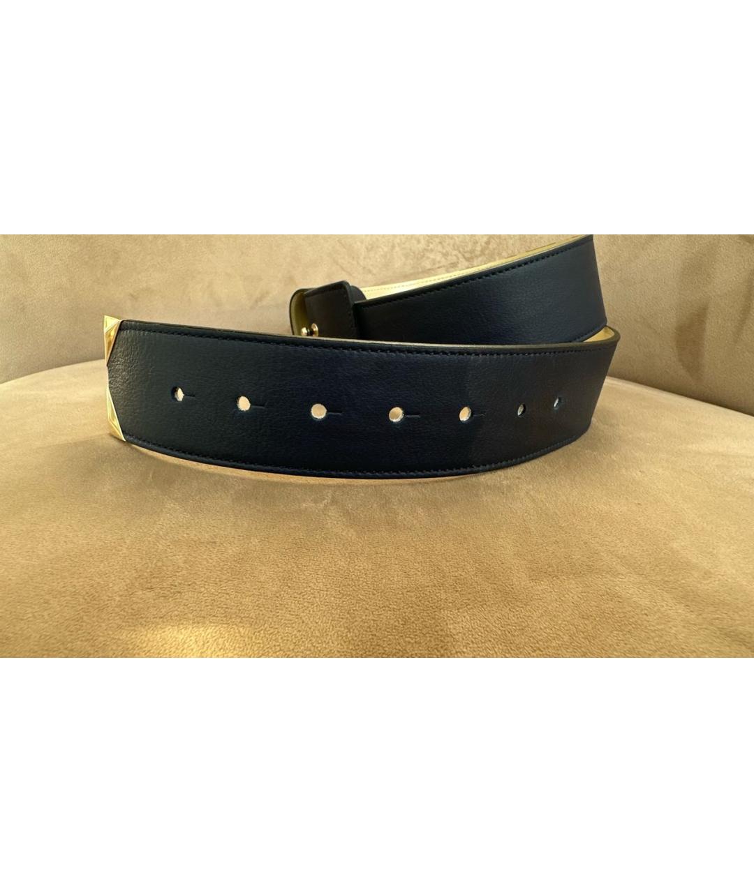 ESCADA Темно-синий кожаный ремень, фото 2