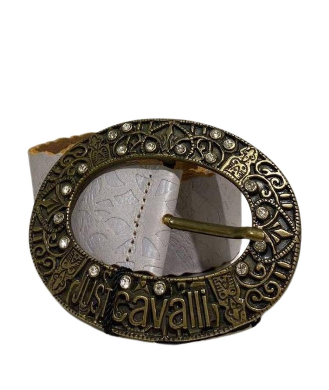 JUST CAVALLI Серый кожаный ремень, фото 1