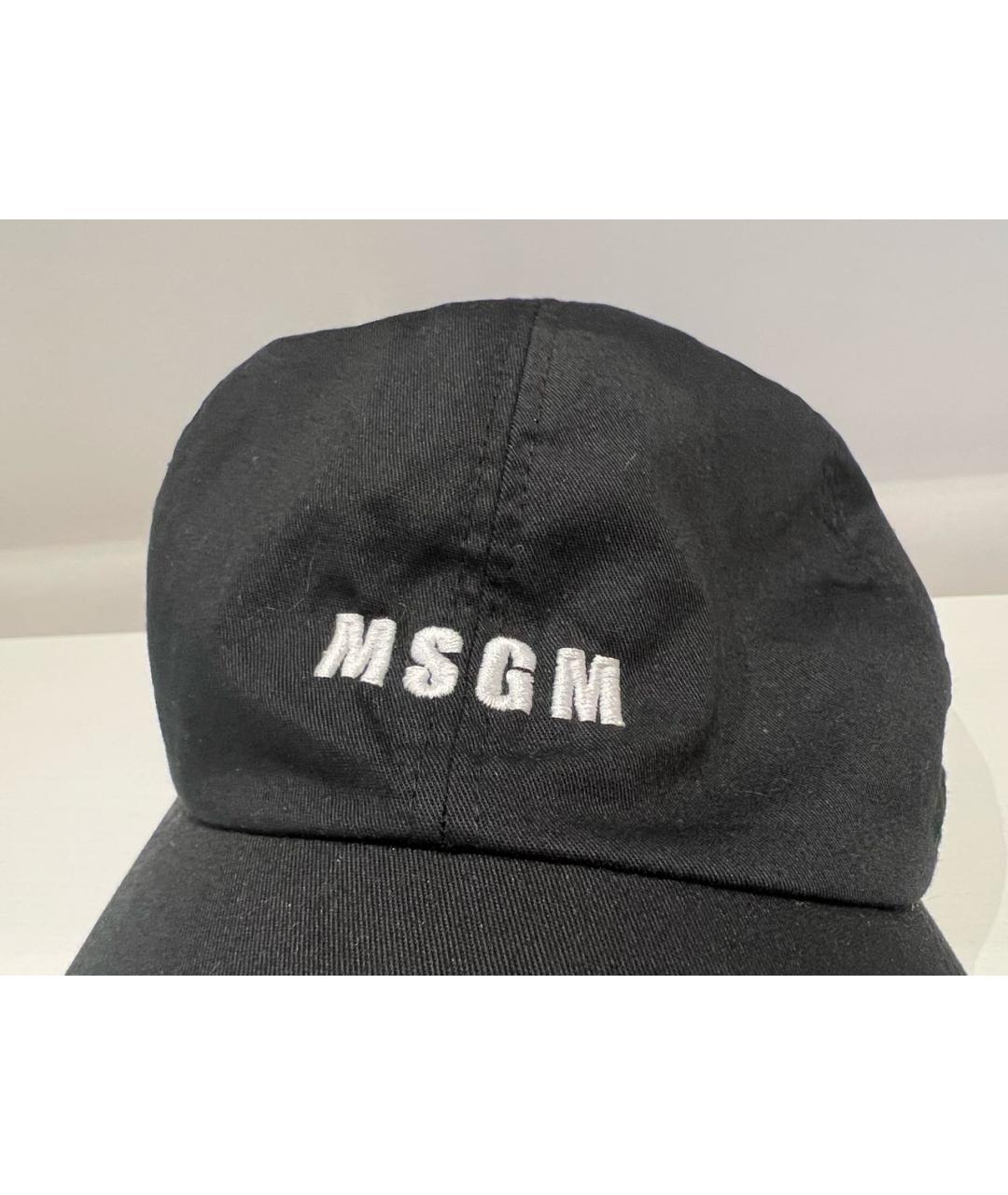 MSGM Черная хлопковая кепка, фото 4