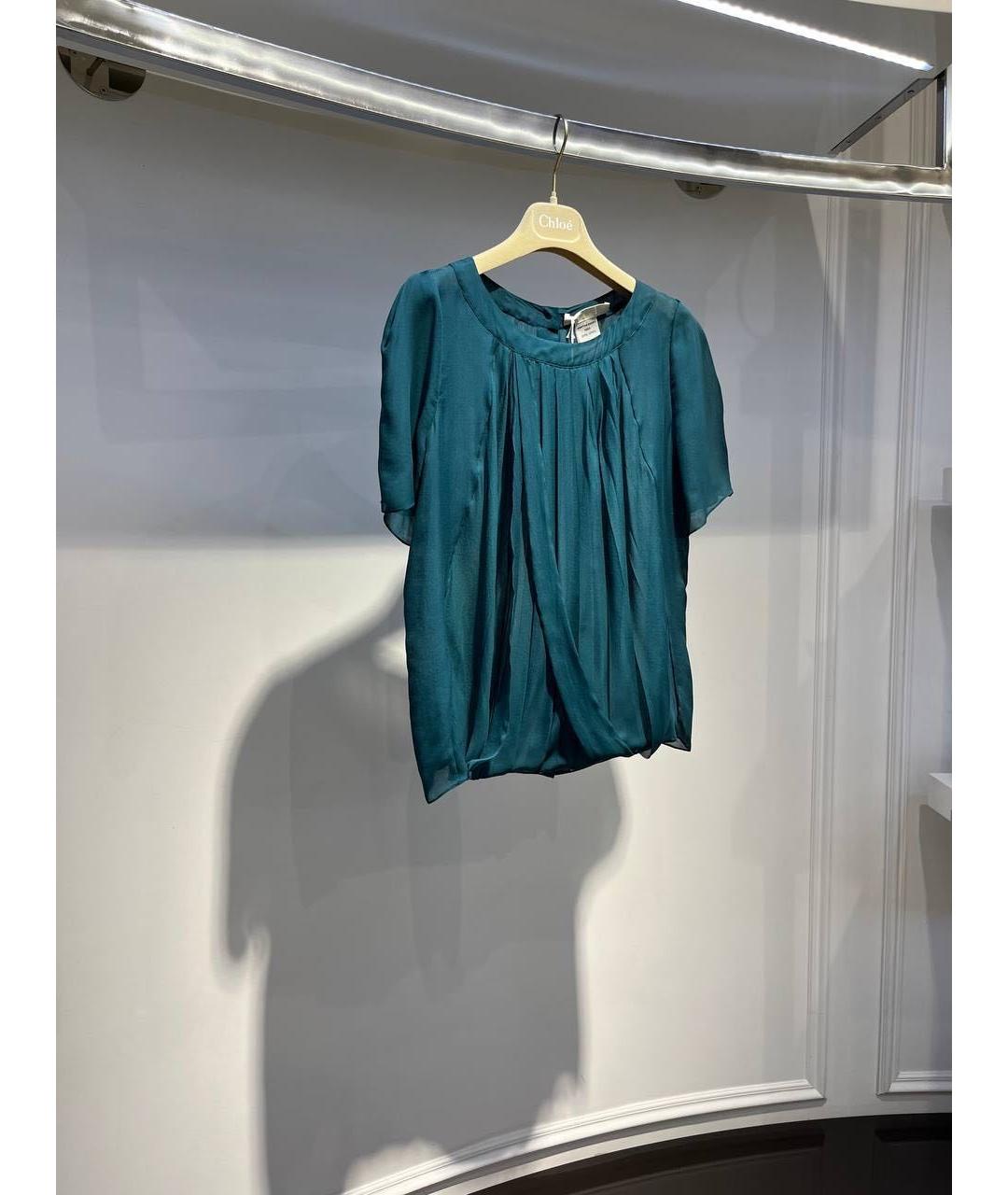 CHLOE Бирюзовая блузы, фото 3