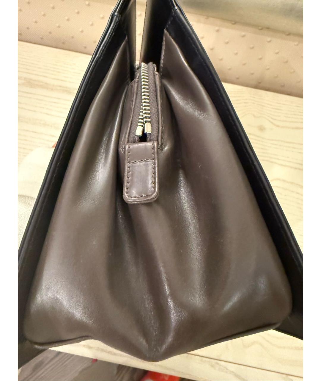 CHANEL Коричневая кожаная сумка через плечо, фото 8