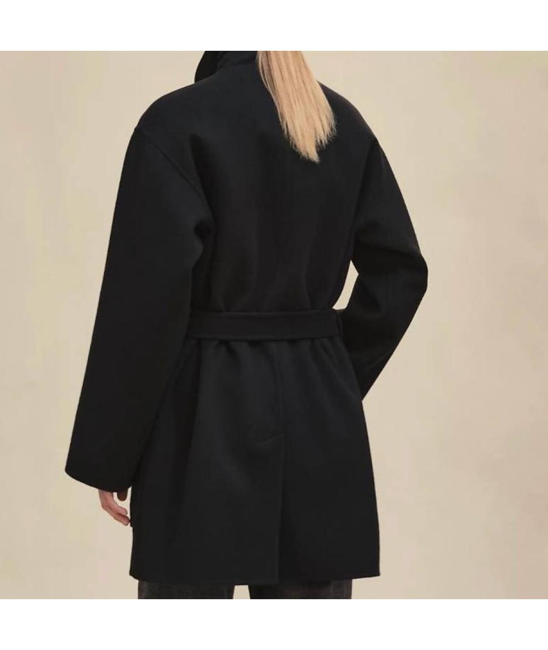 HERMES Черное кашемировое пальто, фото 5
