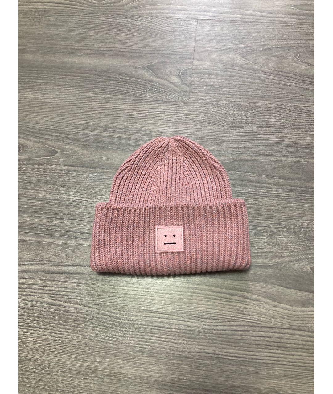 ACNE STUDIOS Розовая шерстяная шапка, фото 5
