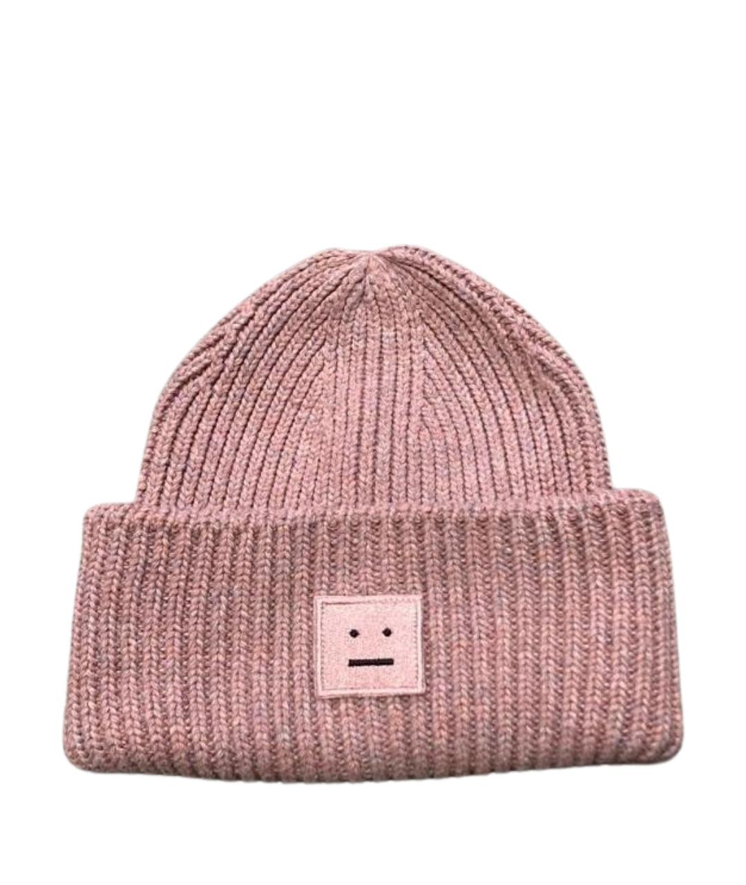 ACNE STUDIOS Розовая шерстяная шапка, фото 1
