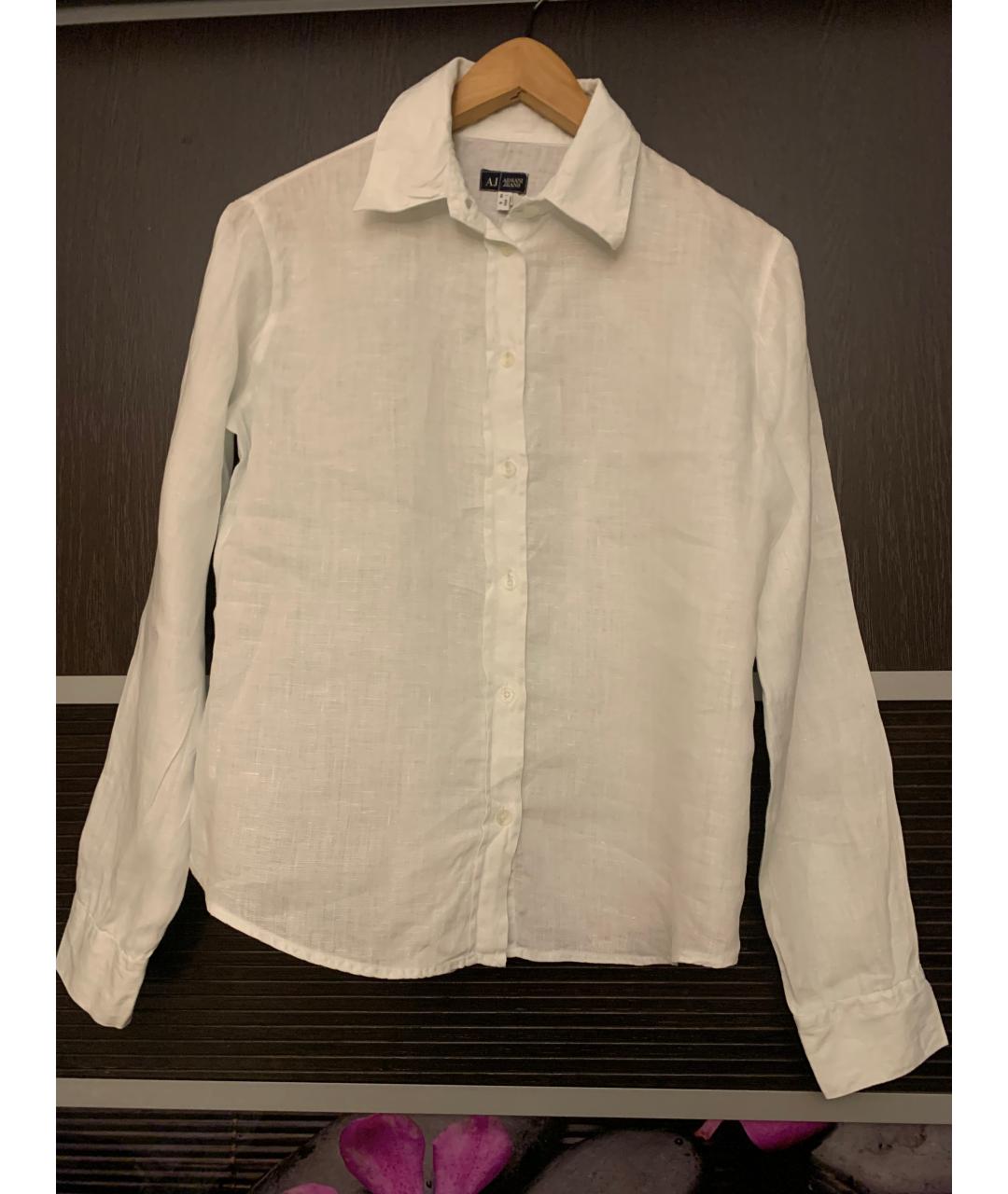 ARMANI JEANS Белая вискозная рубашка, фото 6