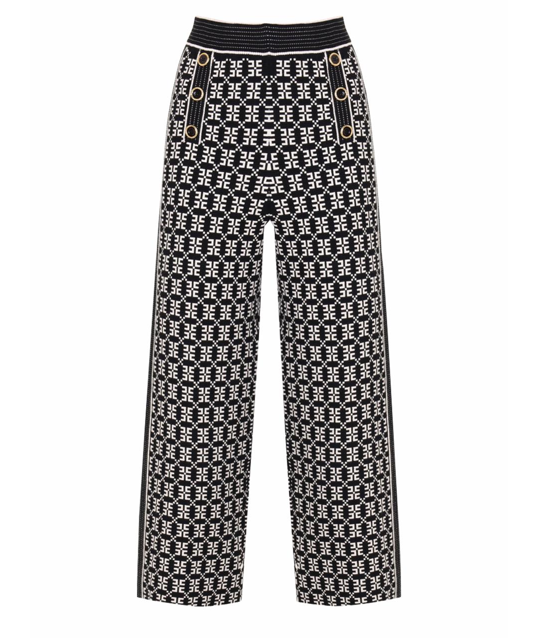 ELISABETTA FRANCHI Черные вискозные спортивные брюки и шорты, фото 1