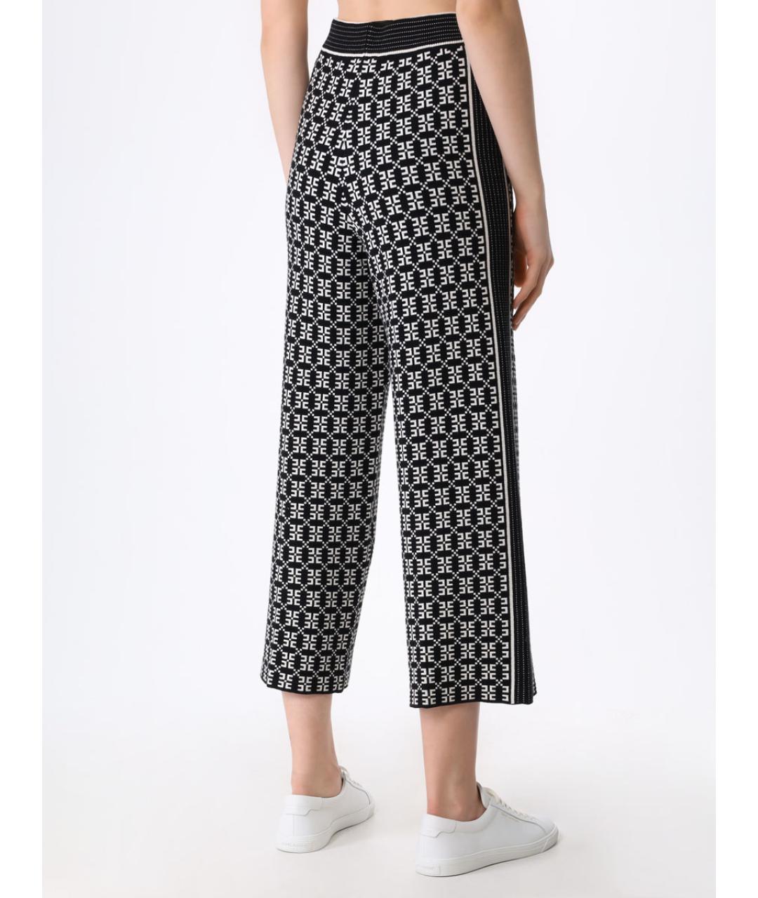 ELISABETTA FRANCHI Черные вискозные спортивные брюки и шорты, фото 2