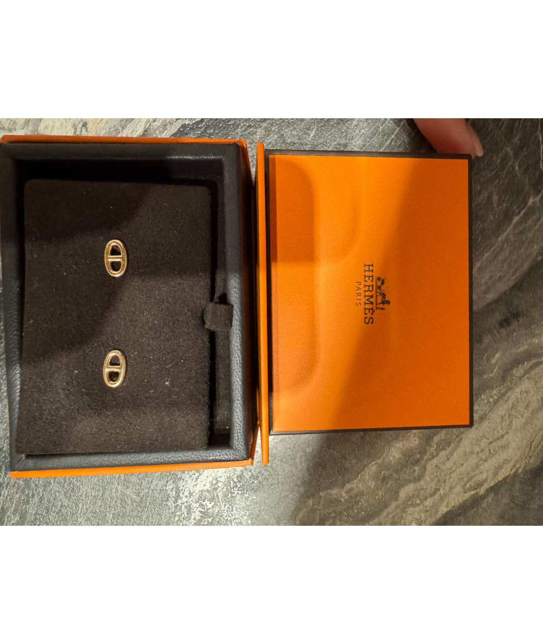 HERMES Золотые серьги из розового золота, фото 3