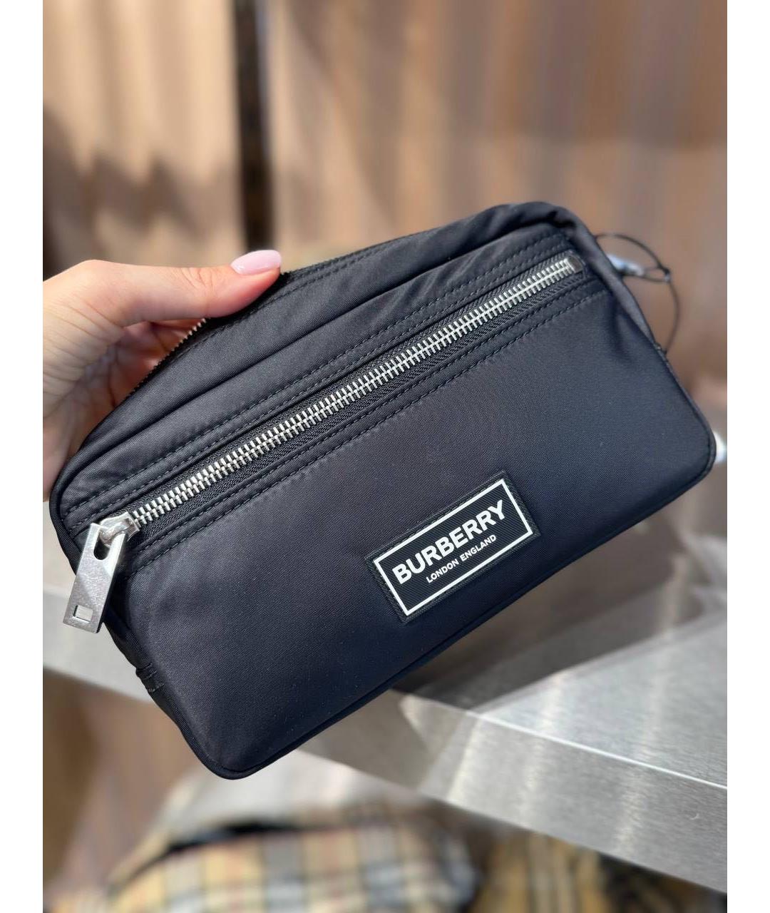 BURBERRY Черная косметичка, фото 2