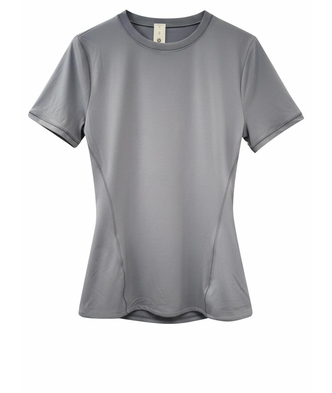 Lululemon Серая синтетическая футболка, фото 1